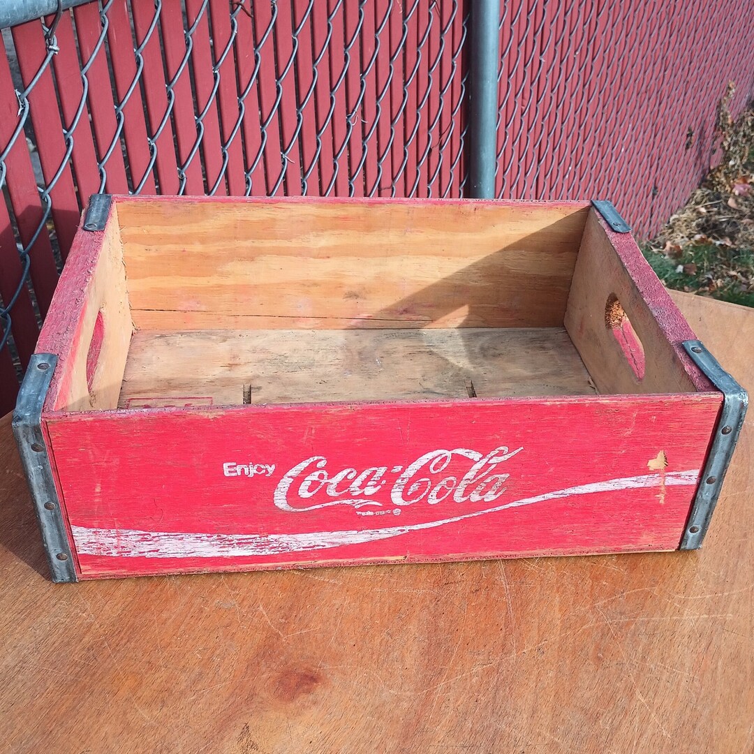 Vintage Coke Crate Classic Red and White Etsy