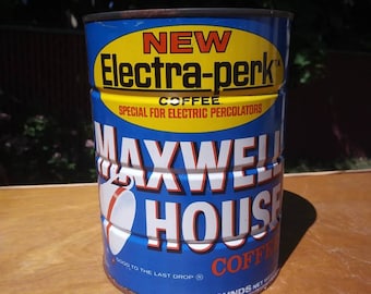 Vintage Coffee Can - Maxwell House- "Electra-Perk"