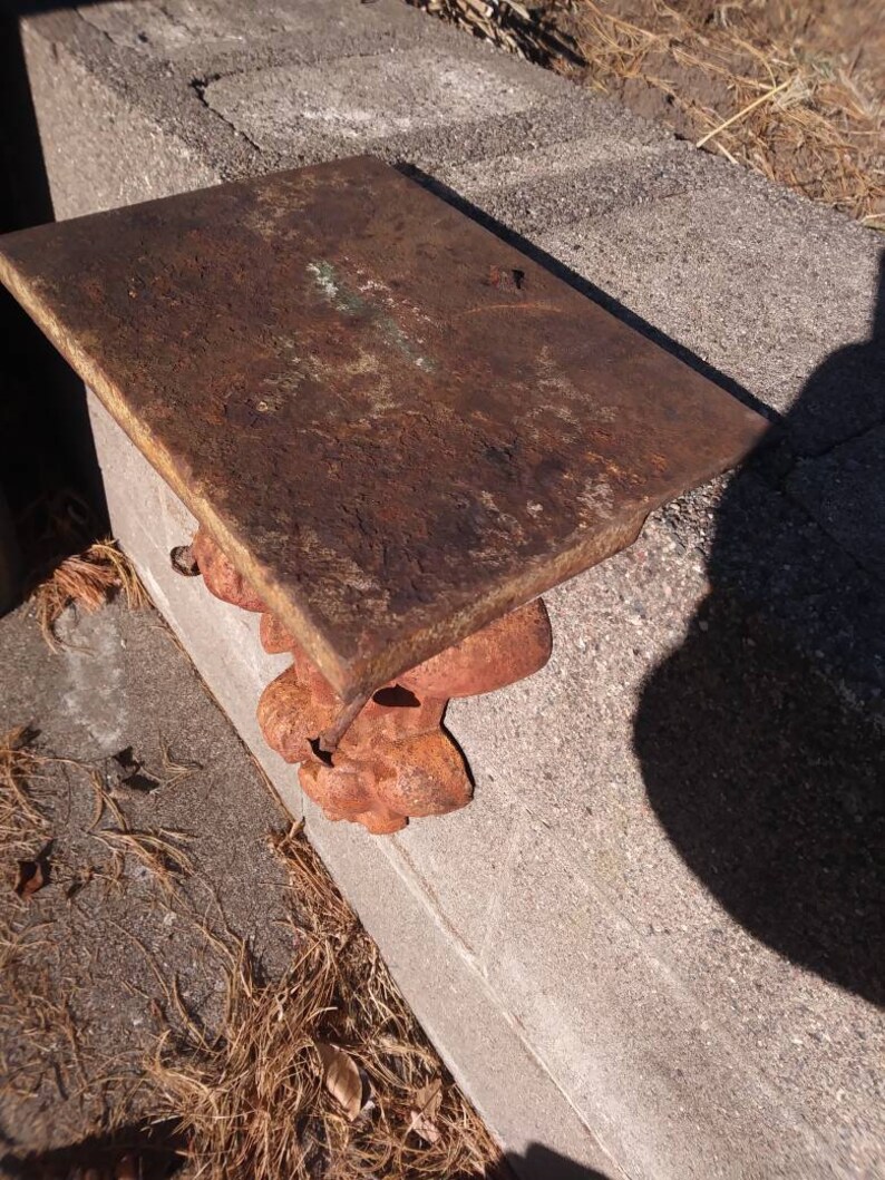 Large Decorative Cast Iron Wall Shelf Architectural Salvage Etsy