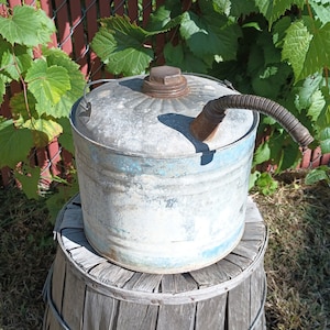 Vintage Galvanized Kerosene Can (Decorative) - Amazing Weathered Patina