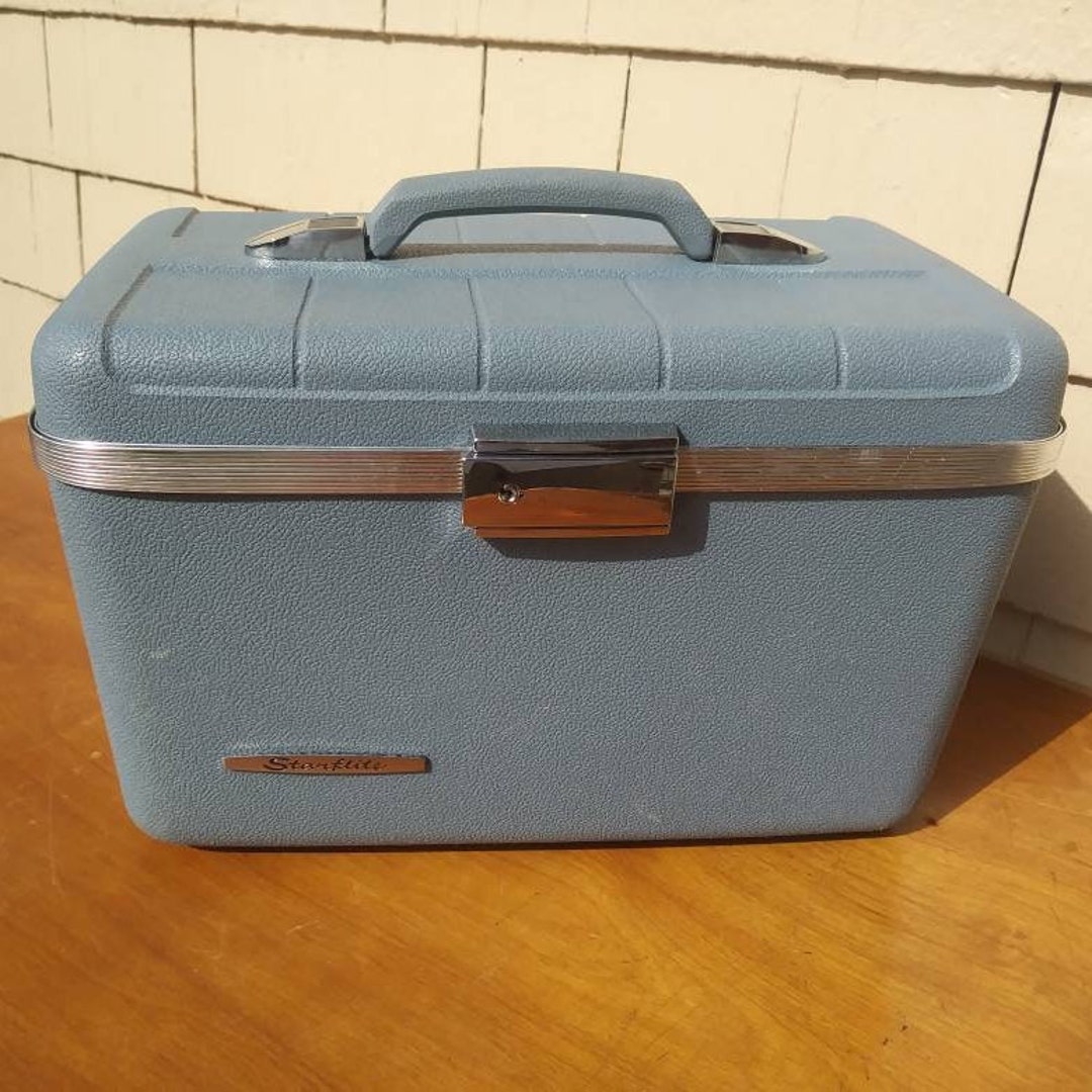 Vintage Light Blue Train Case or Make up Case Starflite Etsy