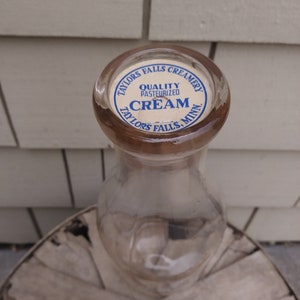 Vintage One Quart Milk Bottle with Paper Cap from Taylors Falls Creamery, Taylor Falls, MN