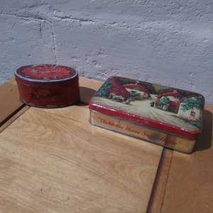 Two Vintage Candy Tins - Mellomints and Blue Bird Toffee