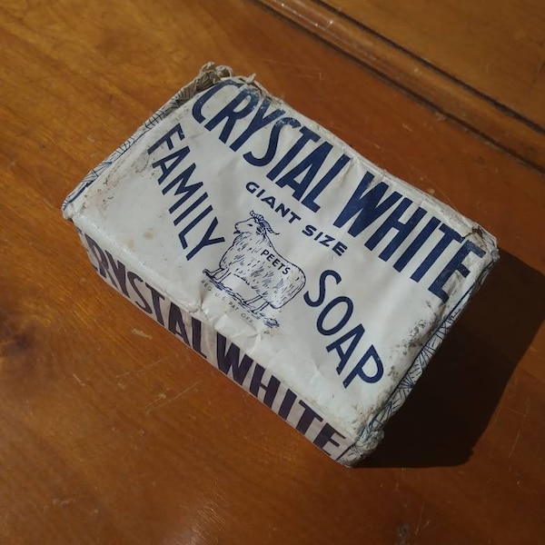 Vintage Unopened Bar of Soap - Crystal White Giant Size Family Soap - with a Picture of a Sheep!