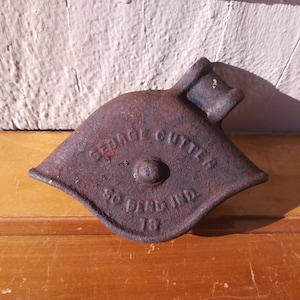 Vintage Wall Mounted Pulley - Refinished - George Fuller, South Bend, Indiana