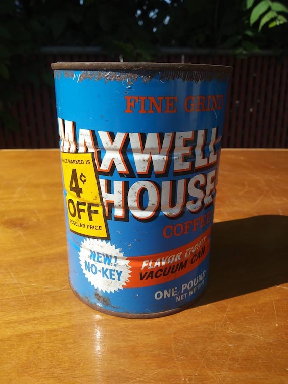 House Maxwell Vintage Coffee HOUSE COFFEE MAXWELL Tin Can
