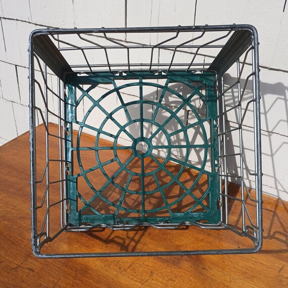 テント・タープ Vtg wire l milk crate USA 70's Metal Wire Milk