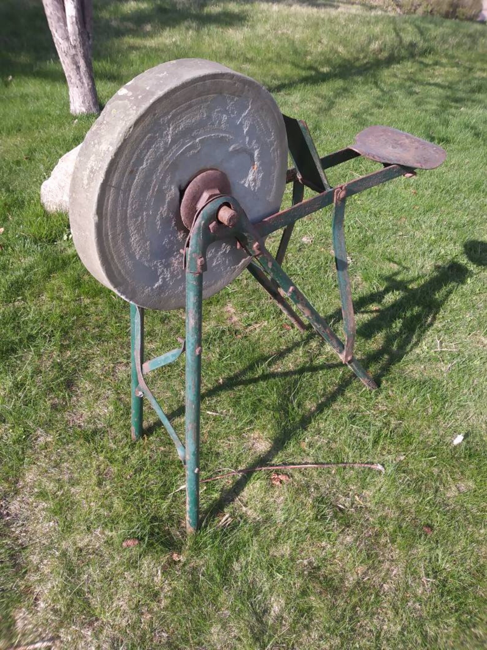 Vintage Hand Powered Grinding Wheel or Sharpening Stone Etsy