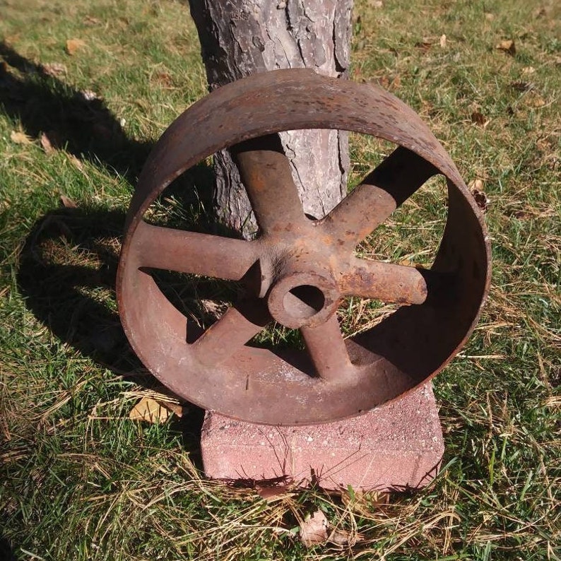 Vintage Cast Iron Wheel | Etsy