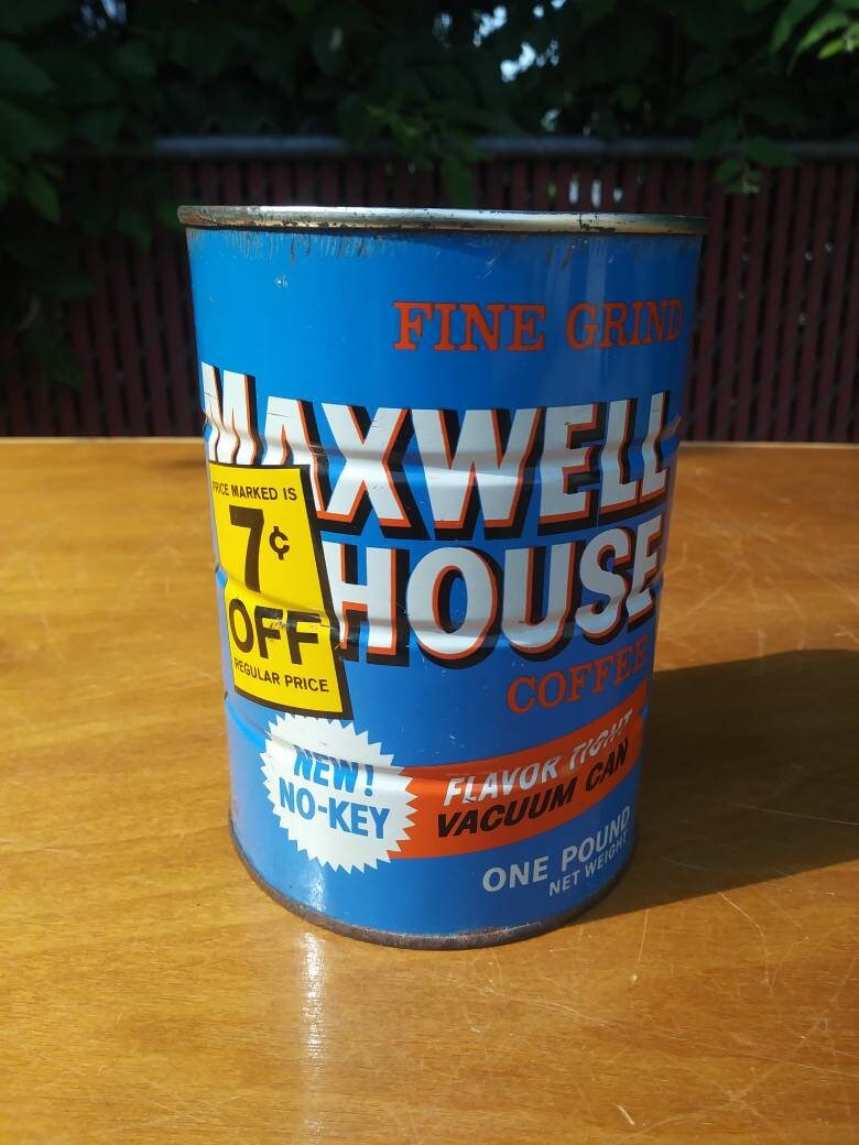 Vintage Maxwell House Coffee Can - Etsy