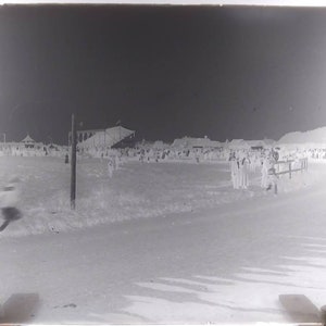 Vintage Glass Plate Negative - Running Track with Runners - Fair or Track and Field Event?