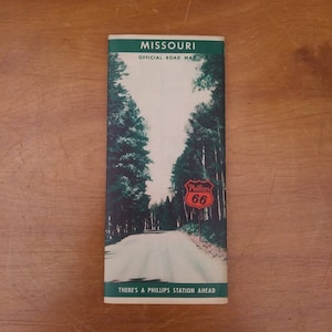 Vintage Road Map - Missouri - Phillips - 1942