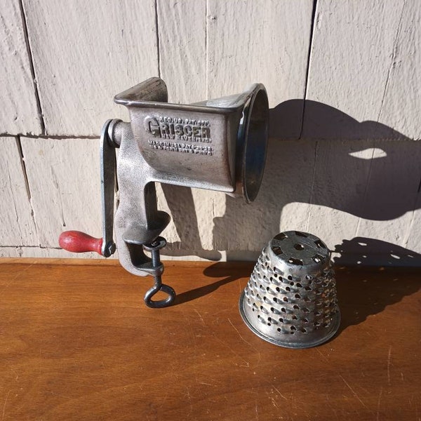 Vintage Hand Cranked Grater and Slicer Combination - "Griscer"