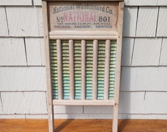 Vintage National Washboard | Number 801 | Brass King Washboard