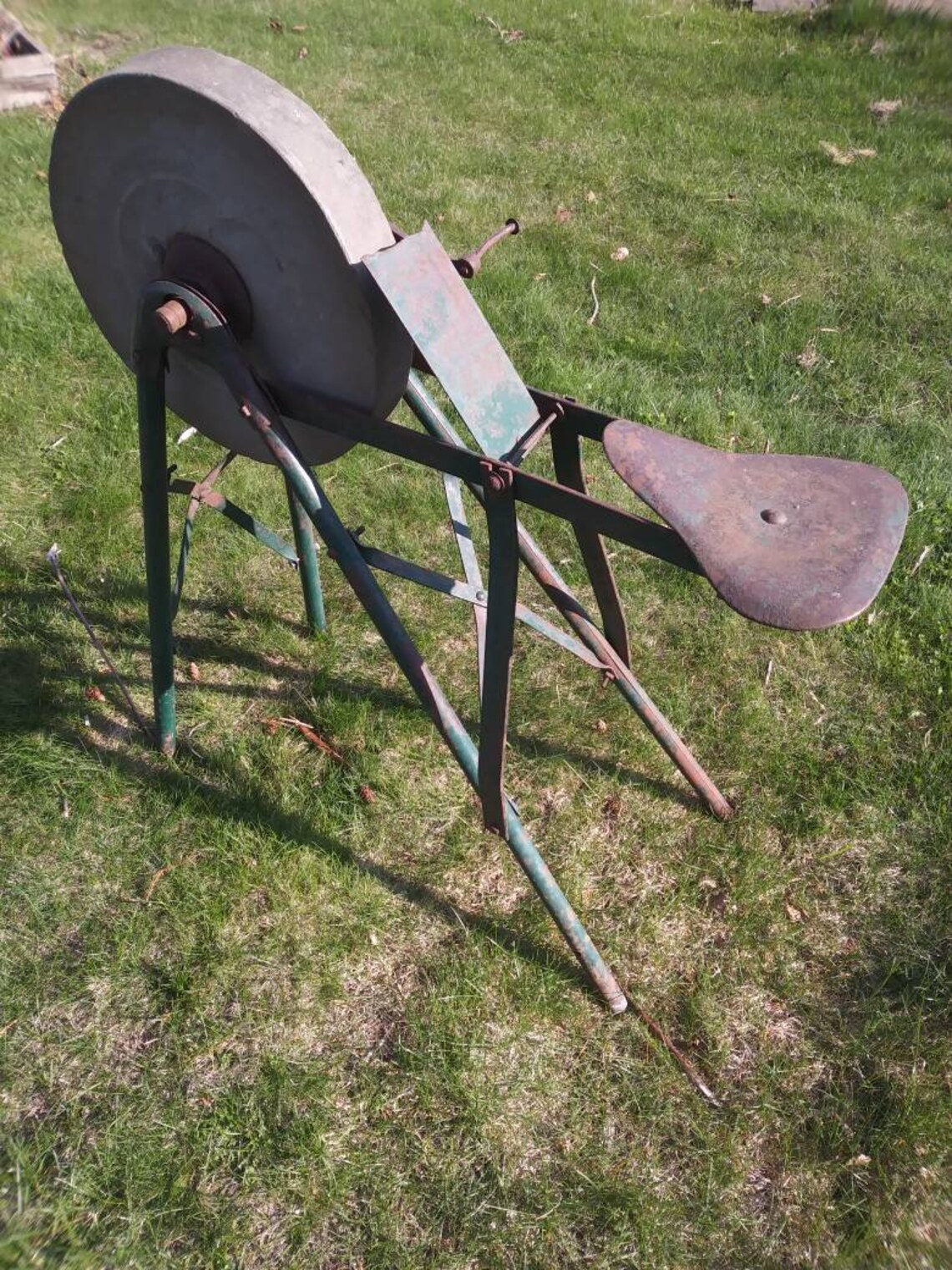 Vintage Hand Powered Grinding Wheel or Sharpening Stone Etsy