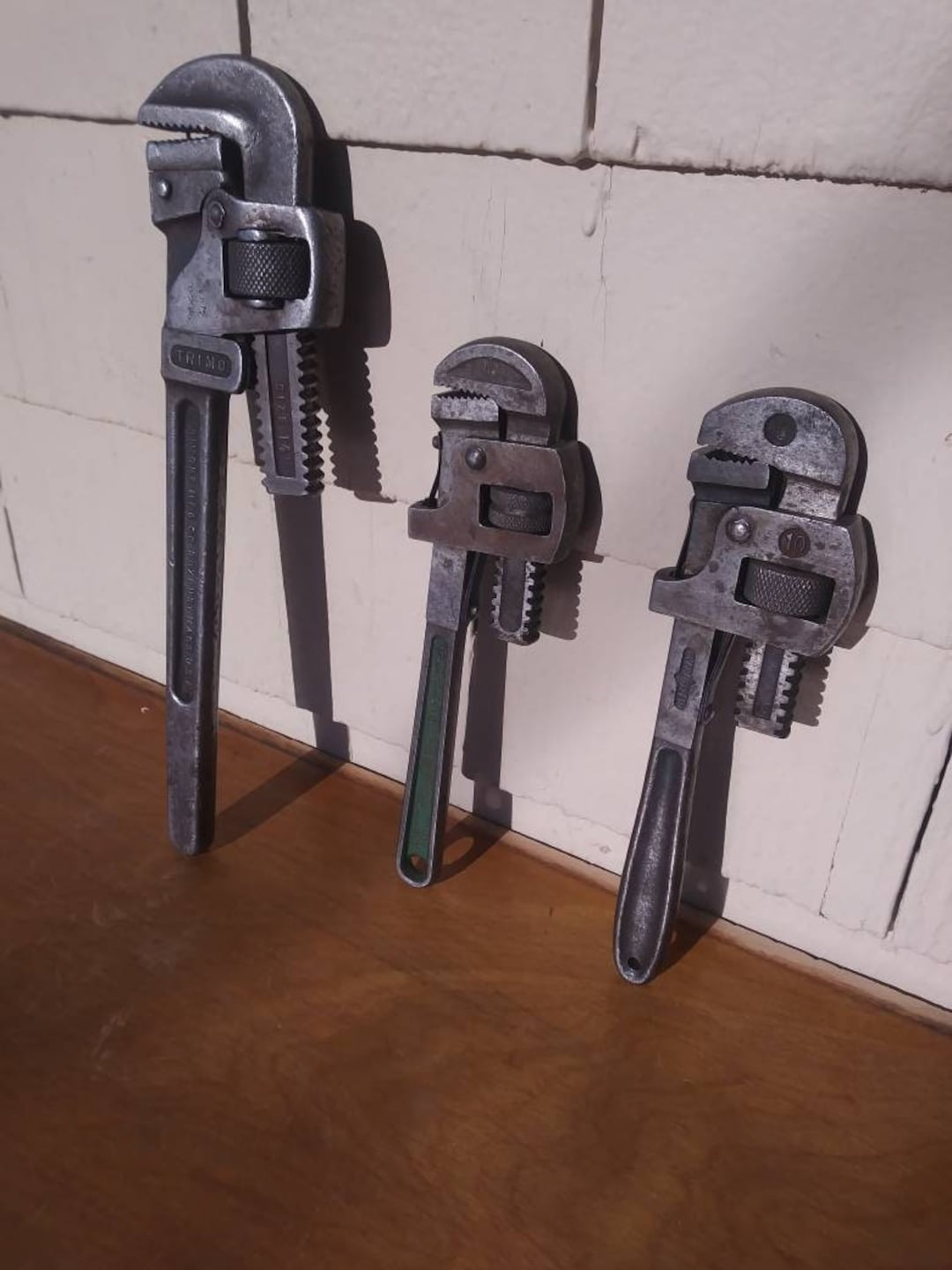 Three Vintage Pipe Wrenches Made in USA Etsy