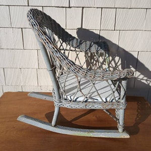 Vintage Child's Wicker Rocking Chair - Etsy