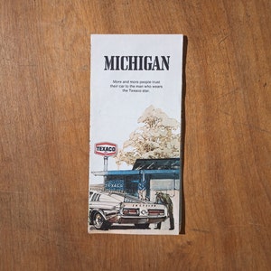 Vintage Road Map - Michigan - Texaco - 1973