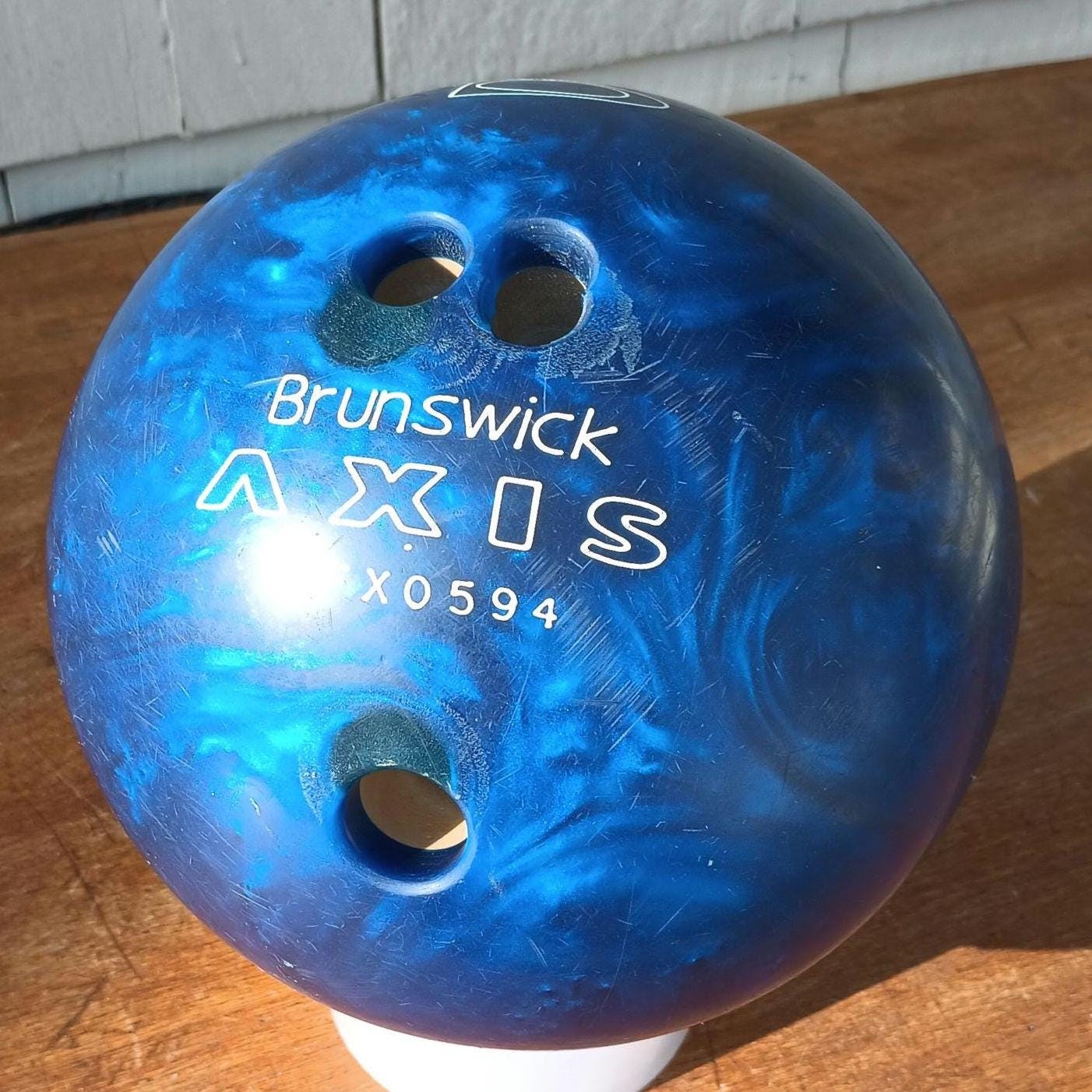 Vintage Bowling Ball - Brunswick Axis - Amazing Dark Blue Swirl - Etsy