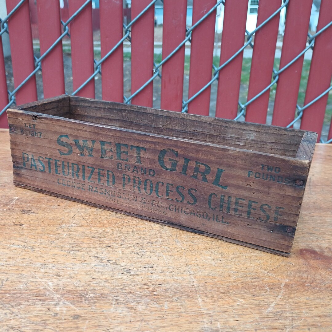 Vintage Cheese Box Sweet Girl Brand Pasteurized Process Cheese