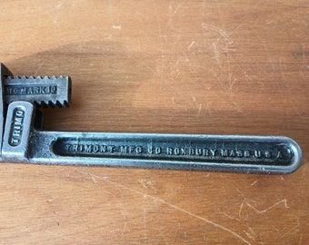 Vintage Adjustable Pipe Wrench - TRIMO 10 - Trimont