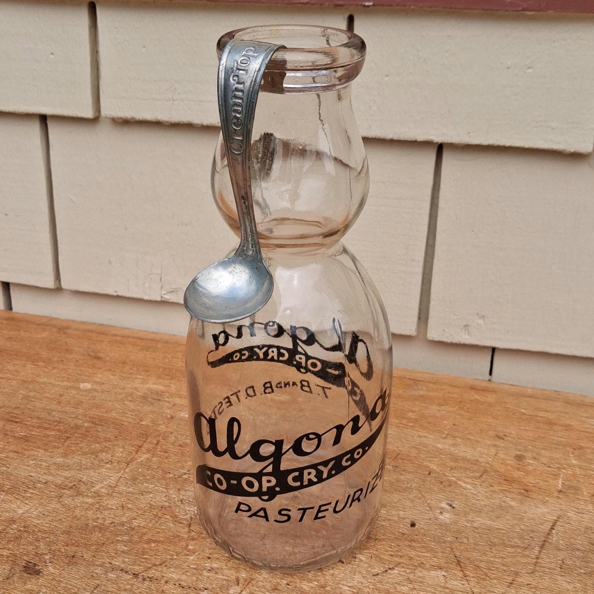 Vintage Cream Top Milk Bottle - Etsy