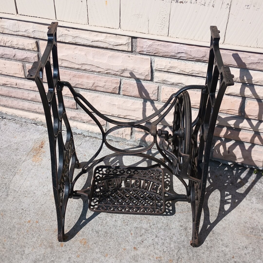 Vintage Cast Iron Sewing Machine Base New Home Etsy