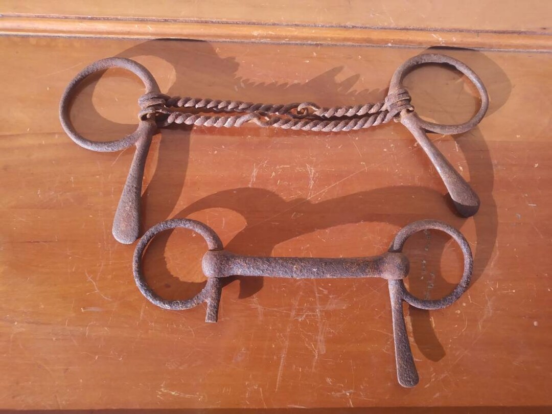 Vintage Horse Bits Half Cheek Unjointed and Twisted Wire Etsy