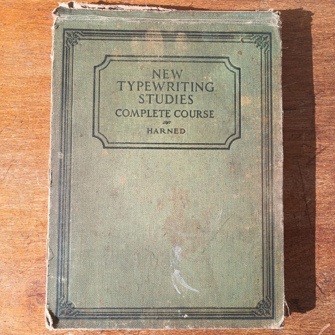 Type Writing Textbook Vintage Typing Textbook - New Typewriting Studies Complete Course ...