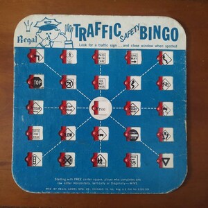 Vintage &quot;Traffic Safety Bingo&quot; Game