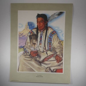 Blackfeet Indians of Glacier National Park - Original Print - Middle Rider