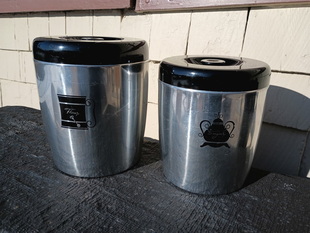 Vintage Kitchen Canisters - Etsy