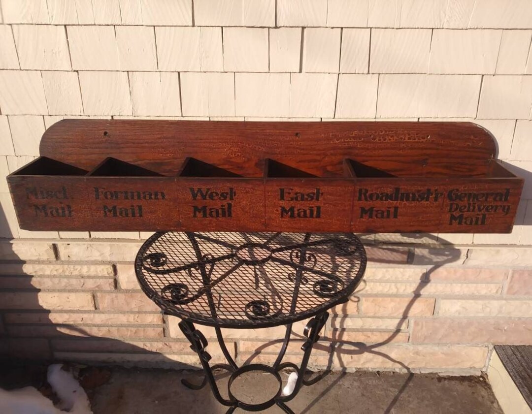 Vintage Large Mail Sorting Bin With Amazing Color and Character Over 4 1/2 Feet Long Etsy
