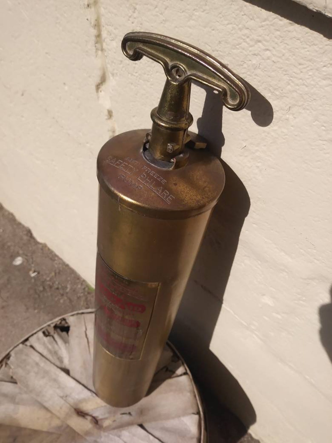 Vintage Brass Fire Extinguisher Quick Aid The General Etsy