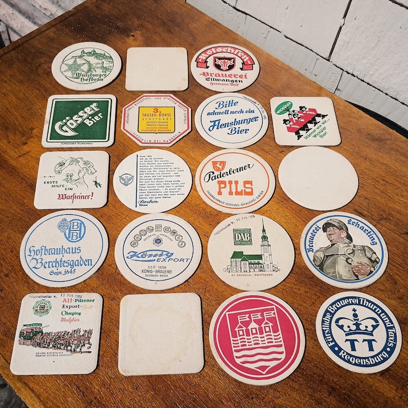 Group of 19 Vintage German Beer Coasters - Etsy