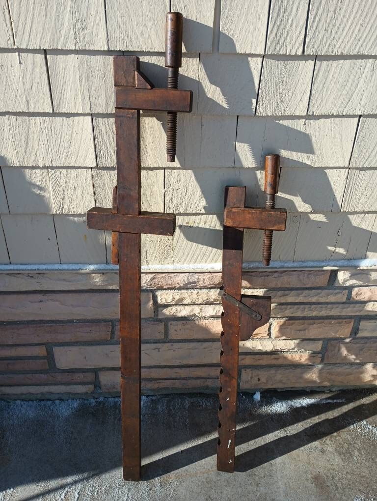 Antique wooden bar clamps deals