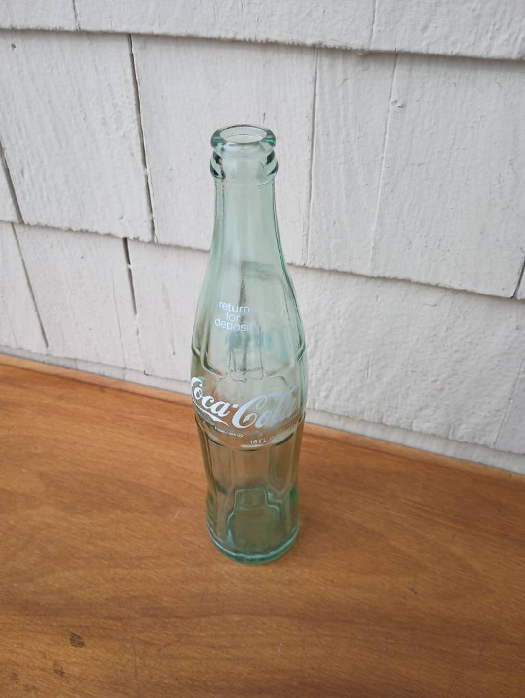 2 Vintage Coke Bottles Pint 16 oz NO DEPOSIT NO RETURN Clear Glass