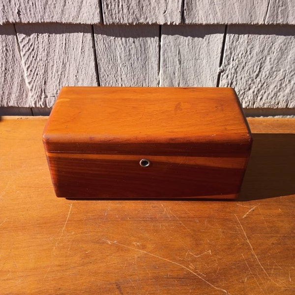 Vintage Miniature Cedar Chest- Lane - Beautiful Color - Rausch's - Barron (WI?)