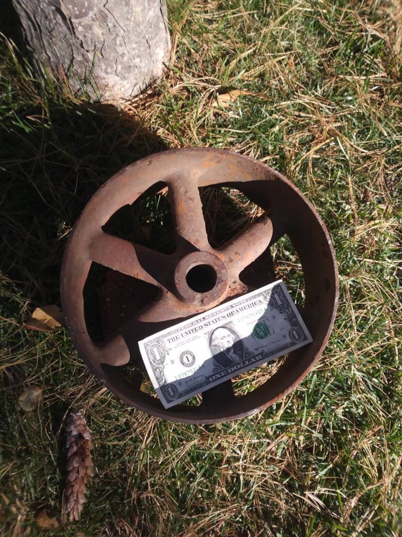 Vintage Cast Iron Wheel | Etsy