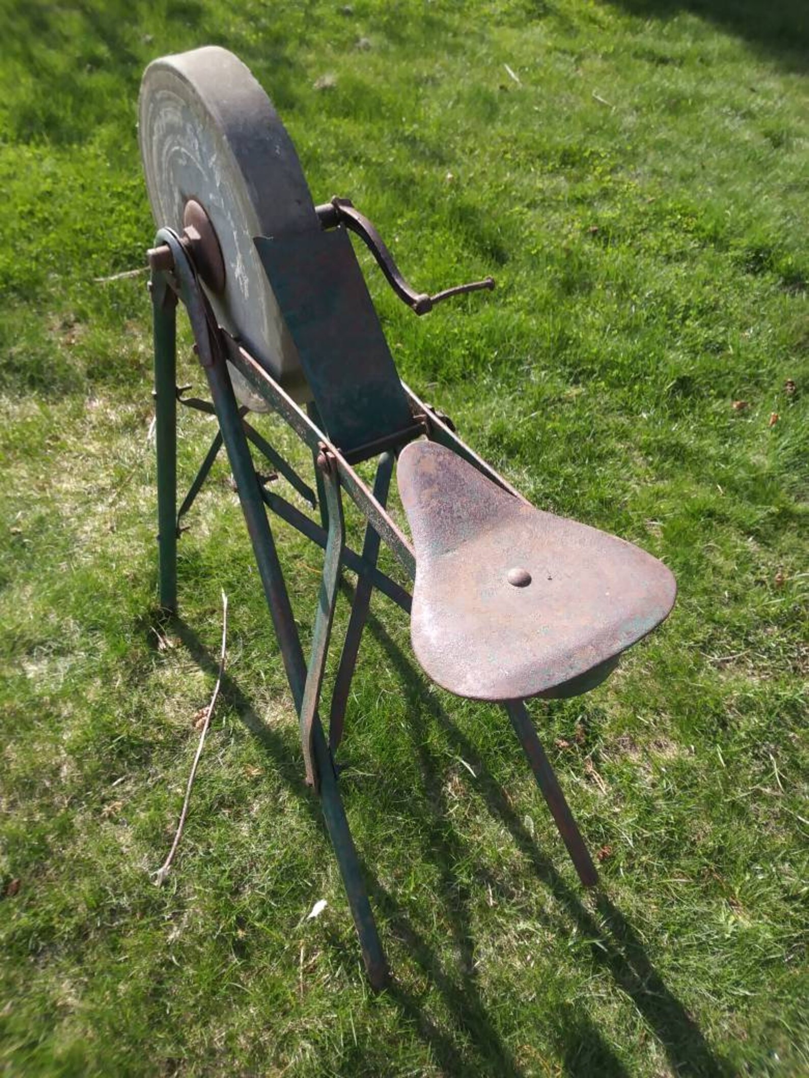 Vintage Hand Powered Grinding Wheel or Sharpening Stone Etsy