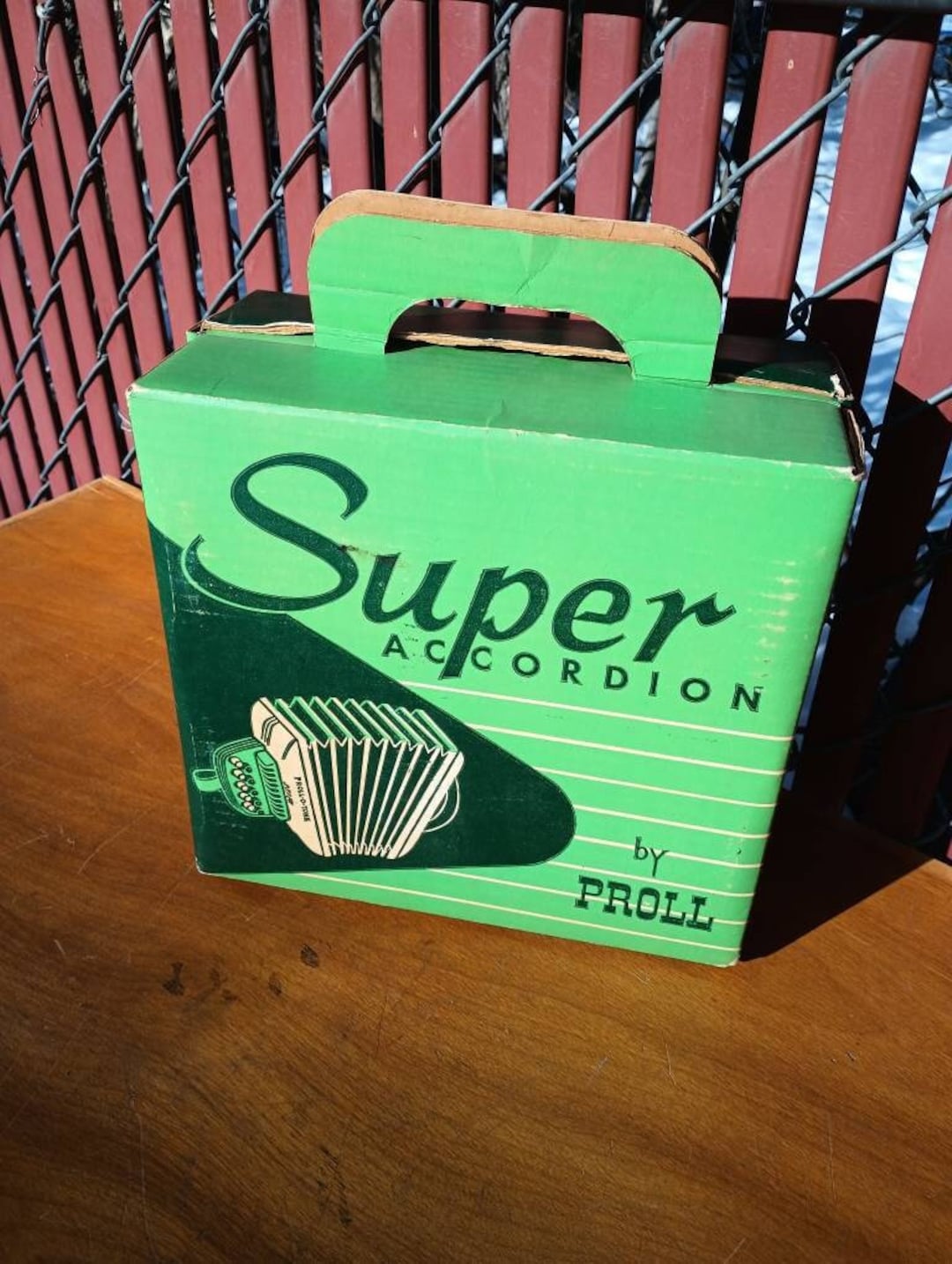 Vintage Toy Accordion With Case prollotone Super Accordion Works Etsy