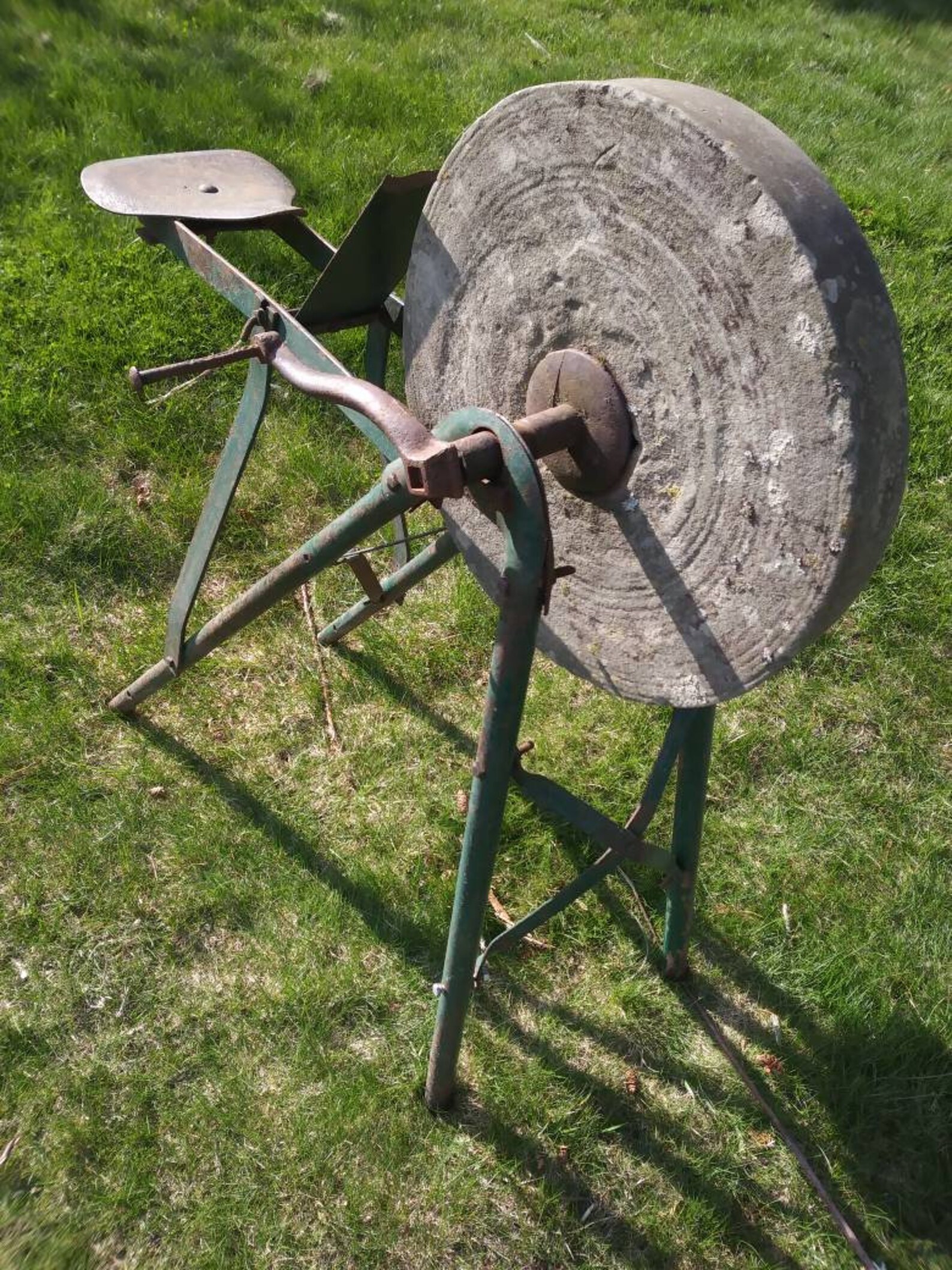 Vintage Hand Powered Grinding Wheel or Sharpening Stone Etsy