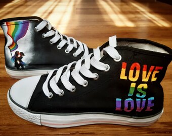 pride rainbow bottom vans