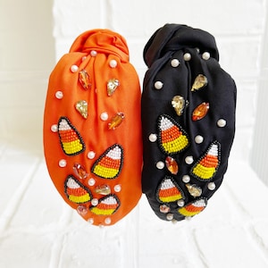 Halloween Headbands, Halloween Candy Headband, Orange & Black Headbands, Halloween Gift Idea, Halloween Party Outfit, Halloween Fun