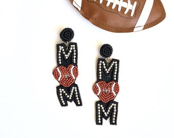 Football Mom Earrings, Game Day Earrings, Football Mom Gift Idea Football Party Earrings, Tailgate Party Earrings, Football Mom Jewelry