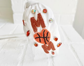 Basketball Mom Beaded Headband: Sports Fan Gift