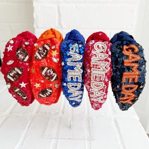 Sequin Football Headband: Sparkly Game Day Hair Accessory