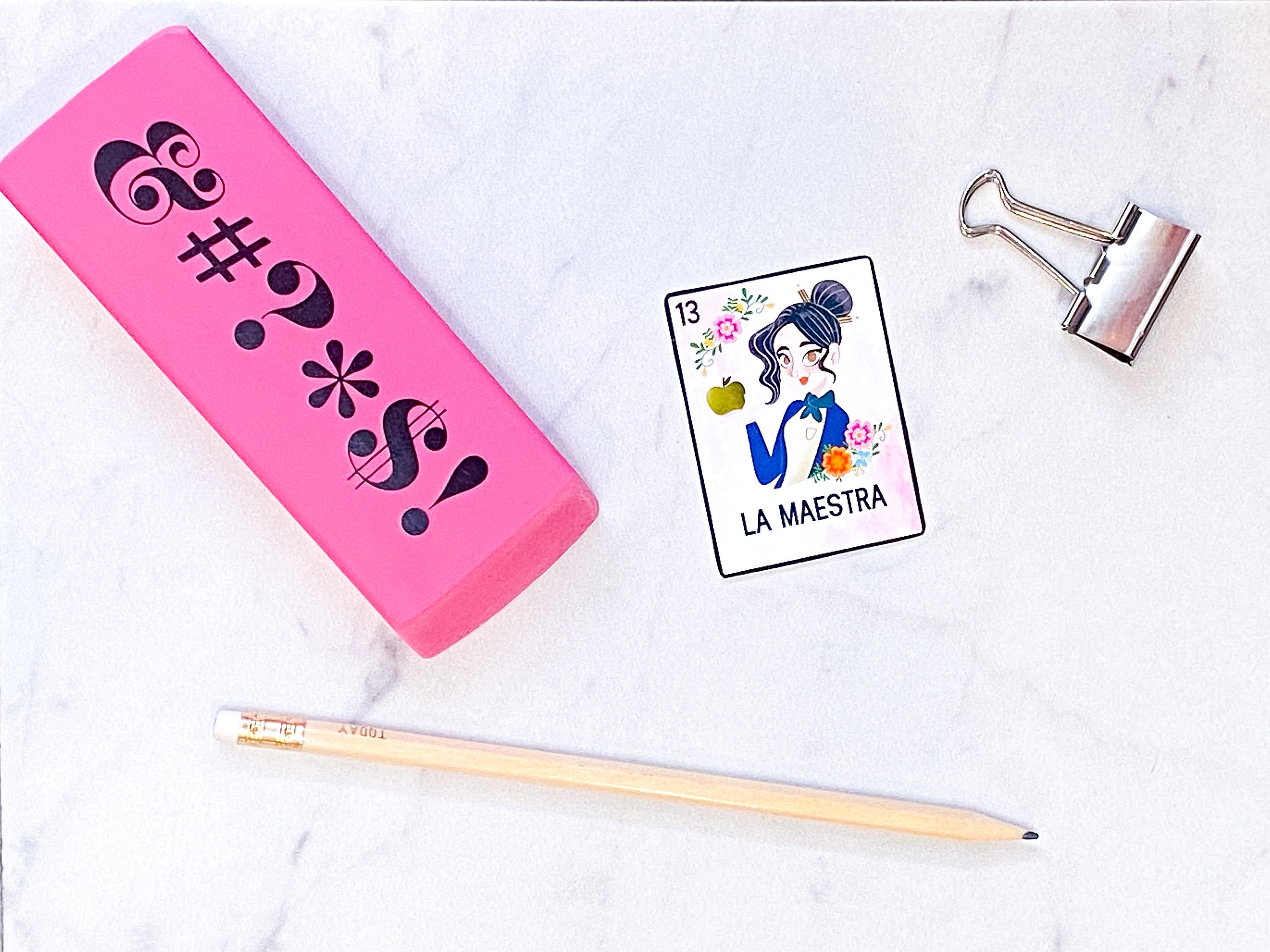 La Maestra Lotería Card Glossy Sticker - Etsy