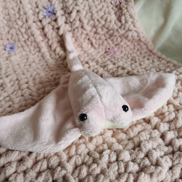 Handmade Pastel Pink Stingray Plush