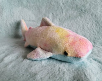Handmade Pastel Rainbow Kawaii Whale Shark Plush